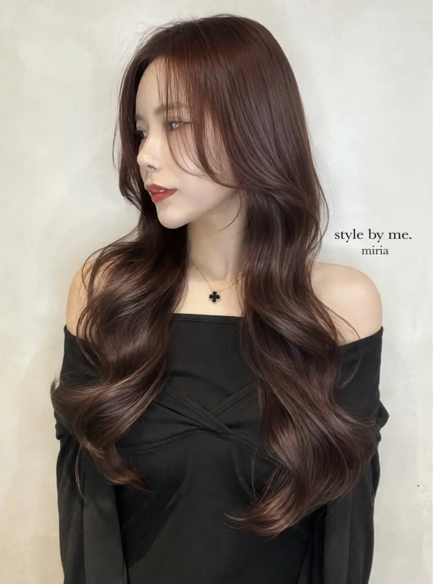 ロング カラー 韓国風ヘア レイヤーカット カット ヘアカラー トリートメント 韓・中華美女ヘア 🇰🇷×🇨🇳のヘアスタイル