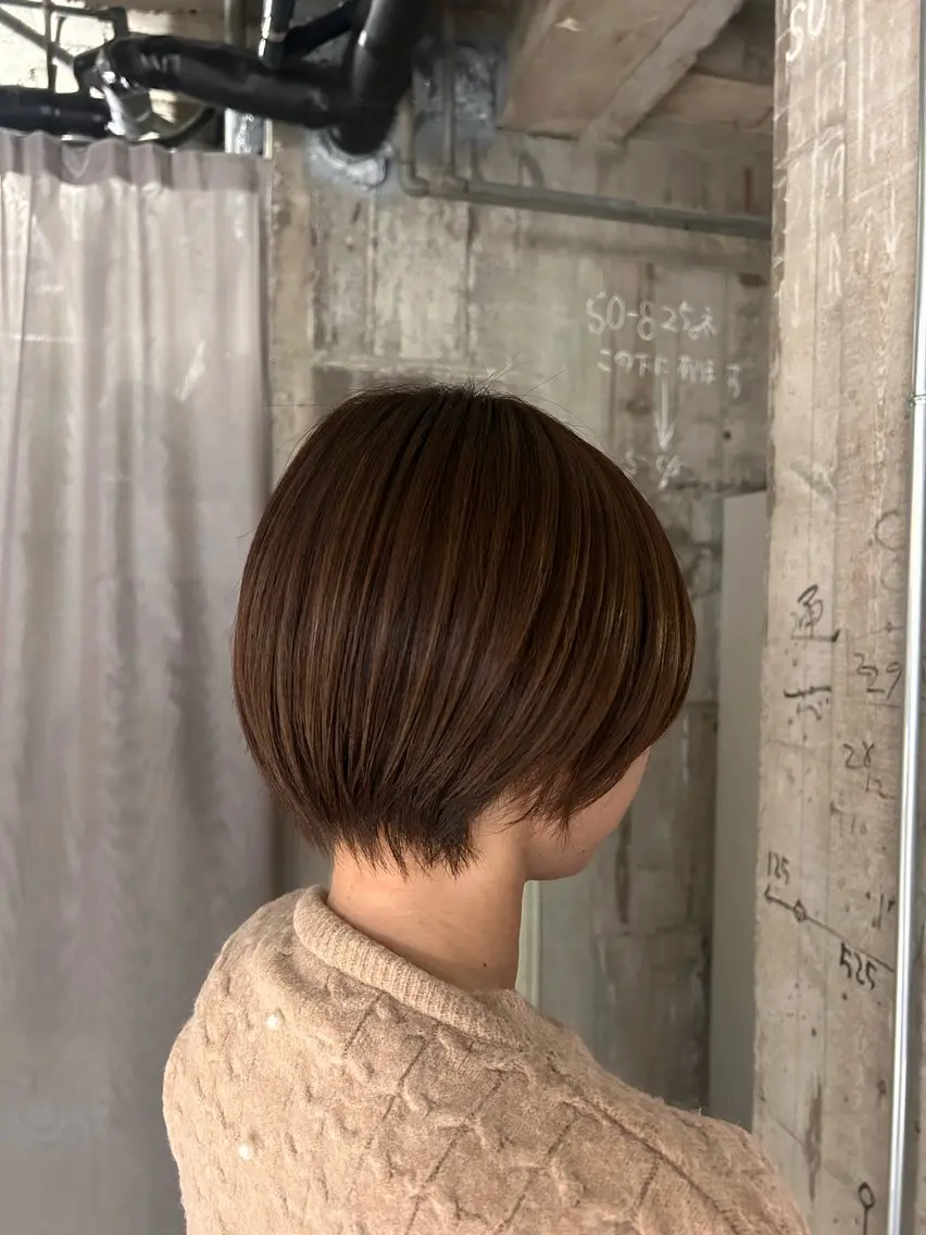 ショート カラー ベージュカラー ブリーチ ブリーチなしカラー 玉置七海✨ ／透明感／髪質改善のヘアスタイル