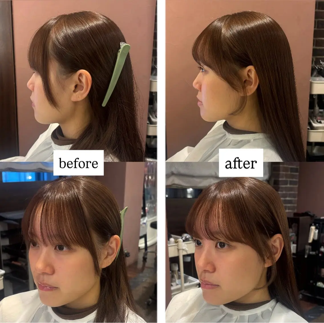 ロング 顔周りカット 小顔カット [naitre] mashiroのヘアスタイル