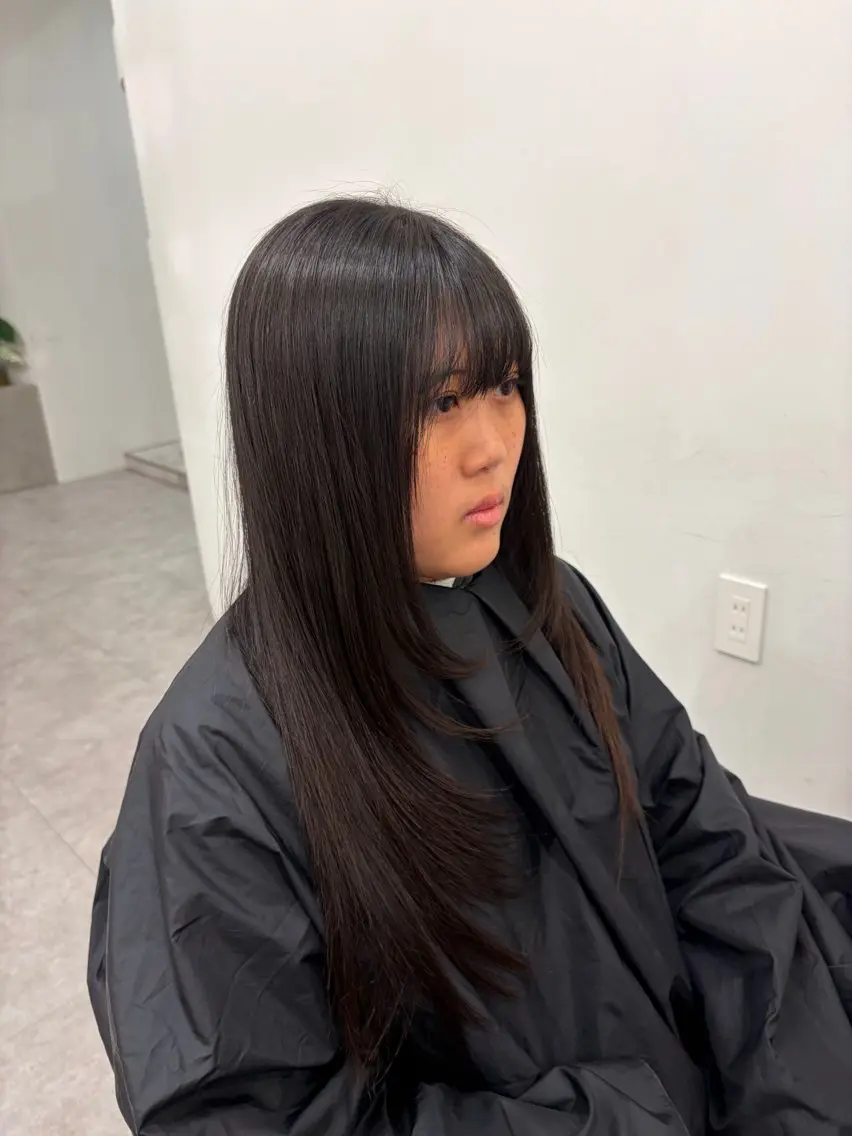 ロング 縮毛矯正 SHIANゆうき 艶カラー/縮毛矯正のヘアスタイル