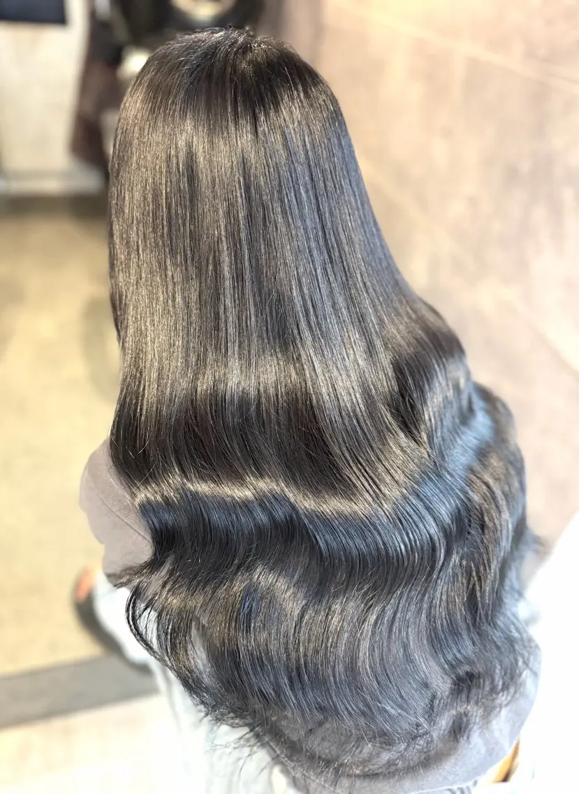 ロング カラー ヘアカラー トリートメント 💗鈴木茉奈💗艶髪 /透明感/暖色カラーのヘアスタイル