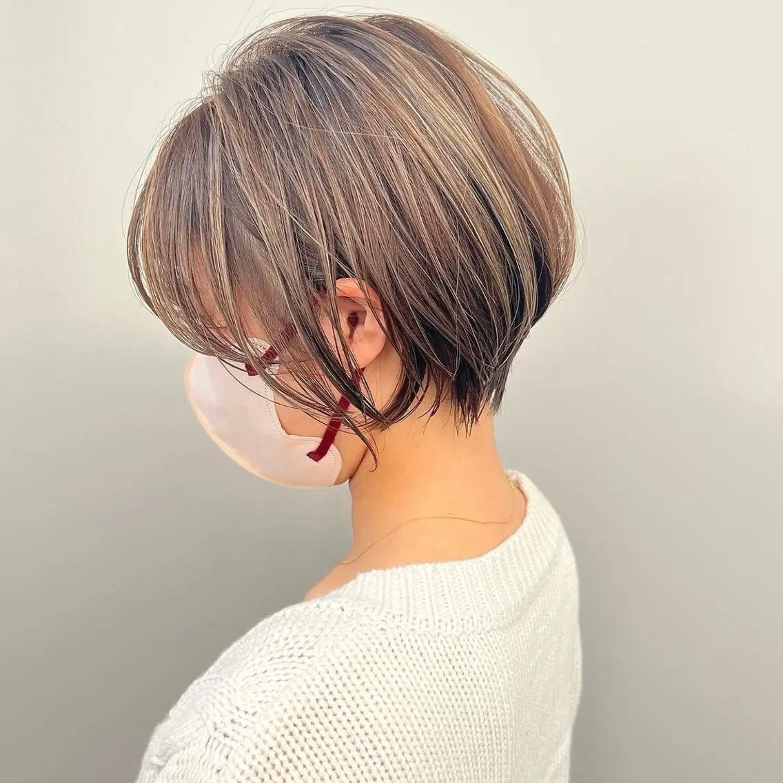 ショート カラー ベージュカラー ハイライトカラー ハイライト ショートヘア 似合わせショート kengoのヘアスタイル