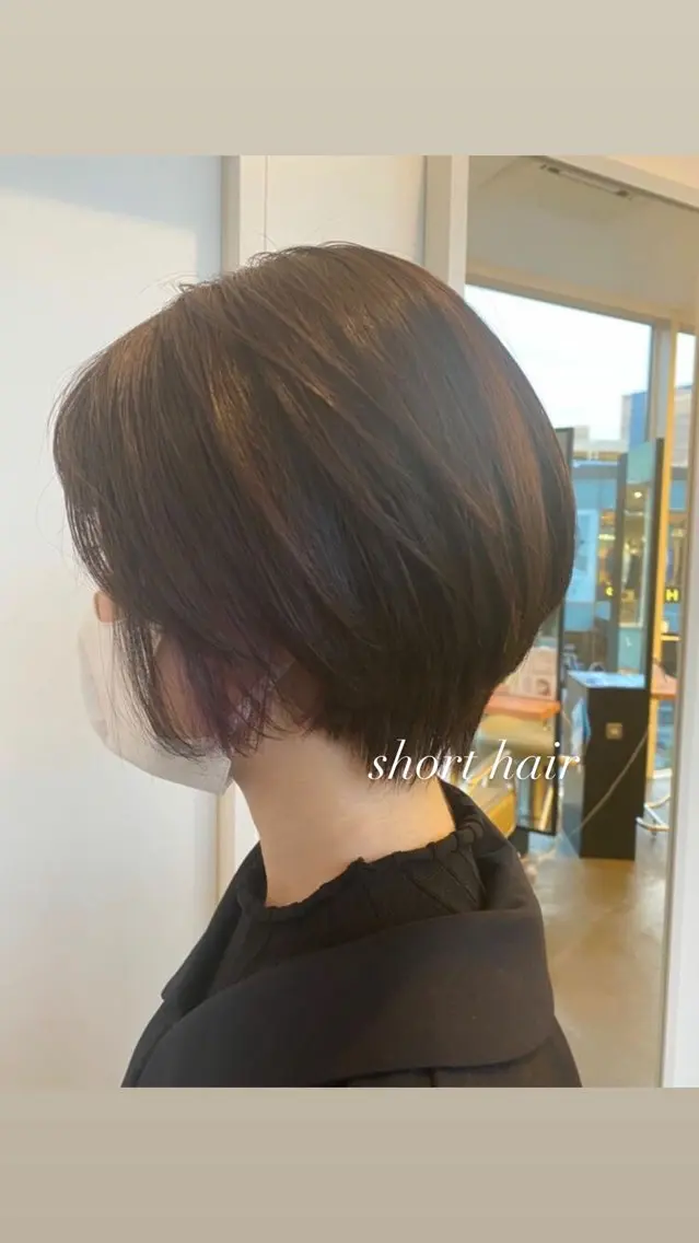 ショート くびれヘア 似合わせカット ショートヘア ♡レイヤーボブ パーマ/うらら♡のヘアスタイル