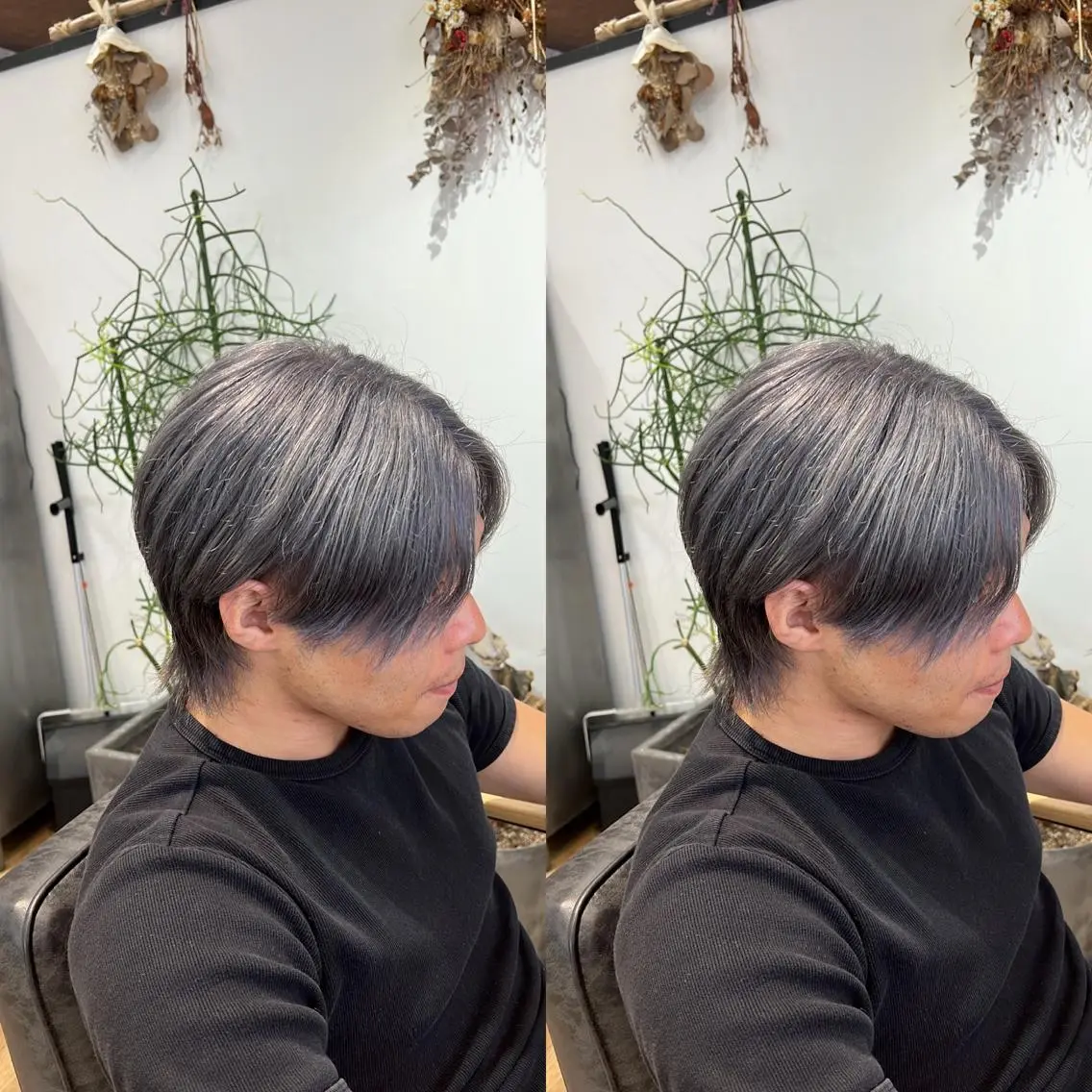 カラー メンズ カット ヘアカラー センターパート /植田のヘアスタイル