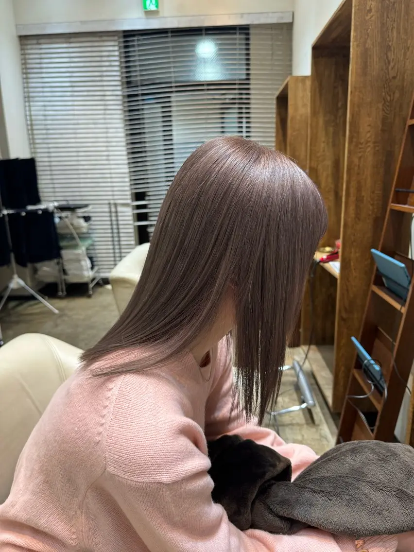 カット+ブリーチなしダブルカラー+トリートメント ¥13000 【暖色カラー⚪︎】【寒色カラー⚪︎】の写真