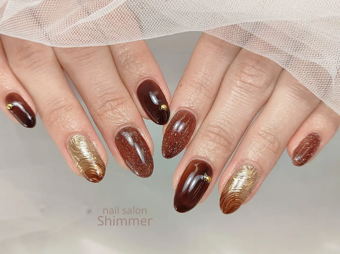 ネイル ハンドネイル Shimmer Asakoのネイルデザイン