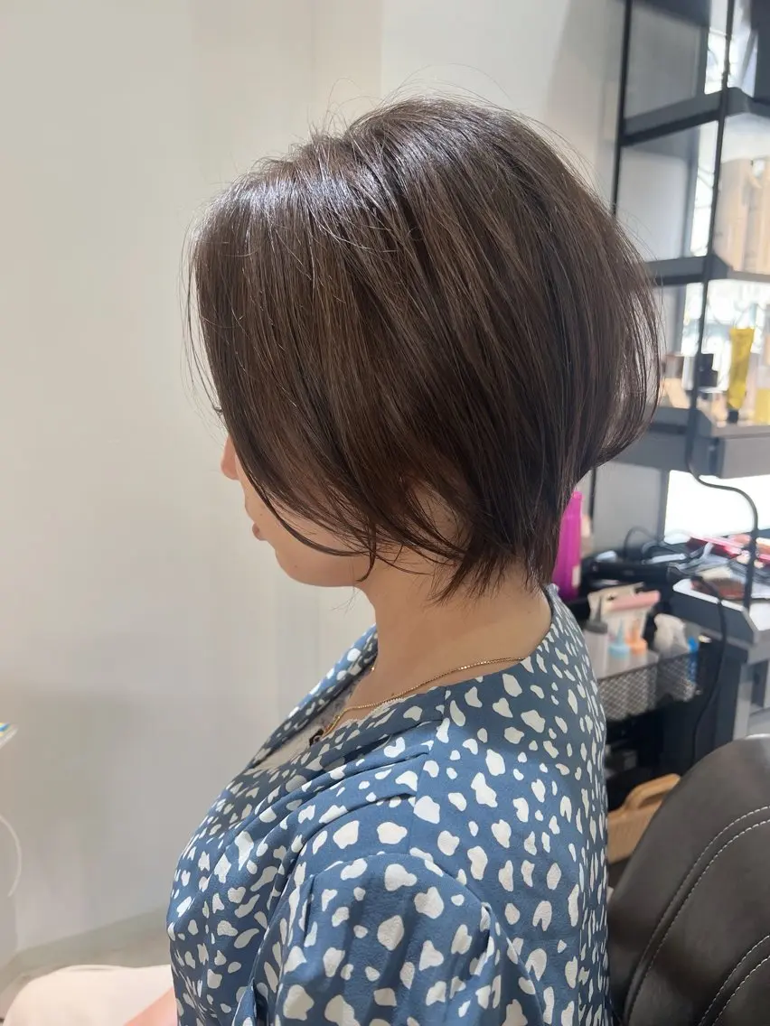 ショート ショートボブ ボブ くびれヘア 髪質改善 韓国風ヘア カット トリートメント ヘッドスパ ショート/韓国ヘア 押本恵一のヘアスタイル