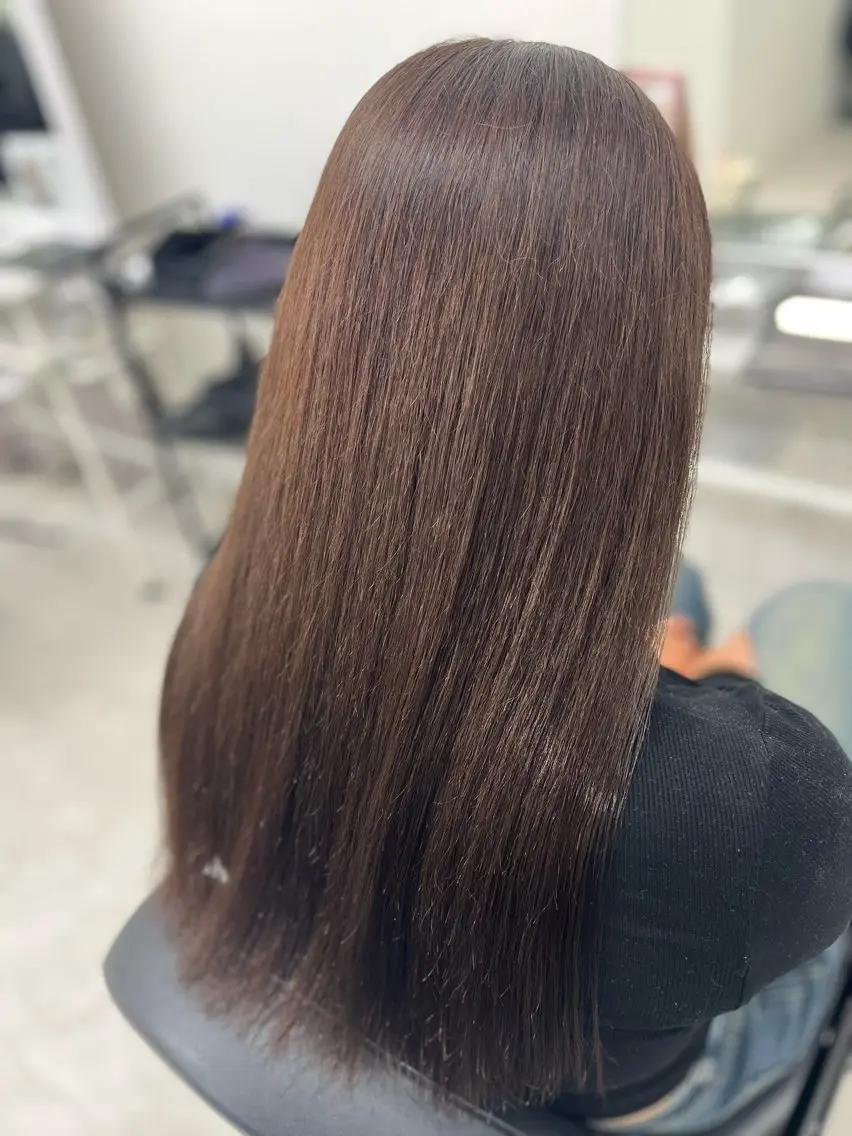 ロング カラー ブリーチ ブラウンカラー カット ヘアカラー トリートメント 🫧ぷる艶カラー🫧 Yuubi🦩のヘアスタイル