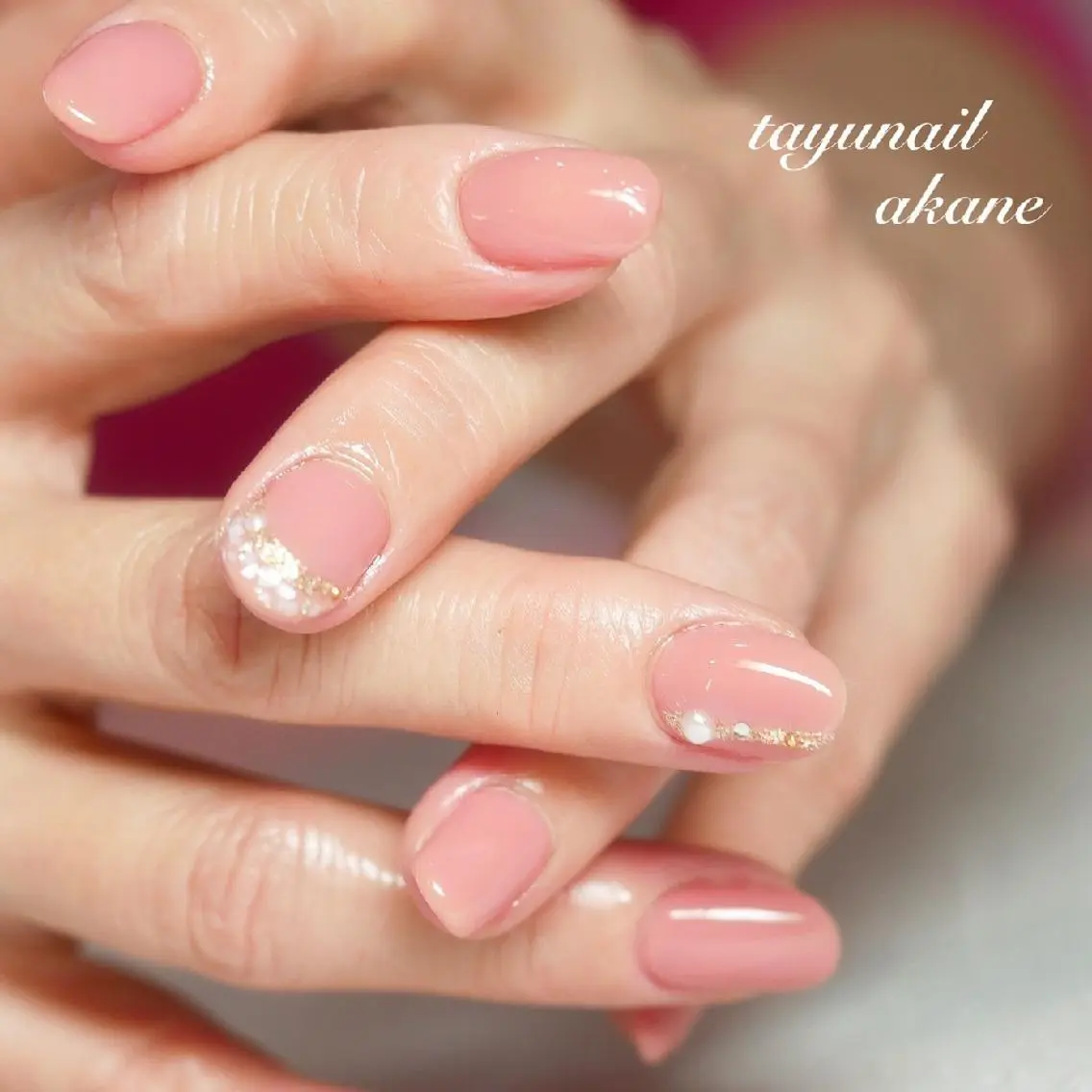 ネイル ブルー ジェルネイル パラジェル 春ネイル 冬ネイル ネイルサロン 【たゆnail】のネイルデザイン