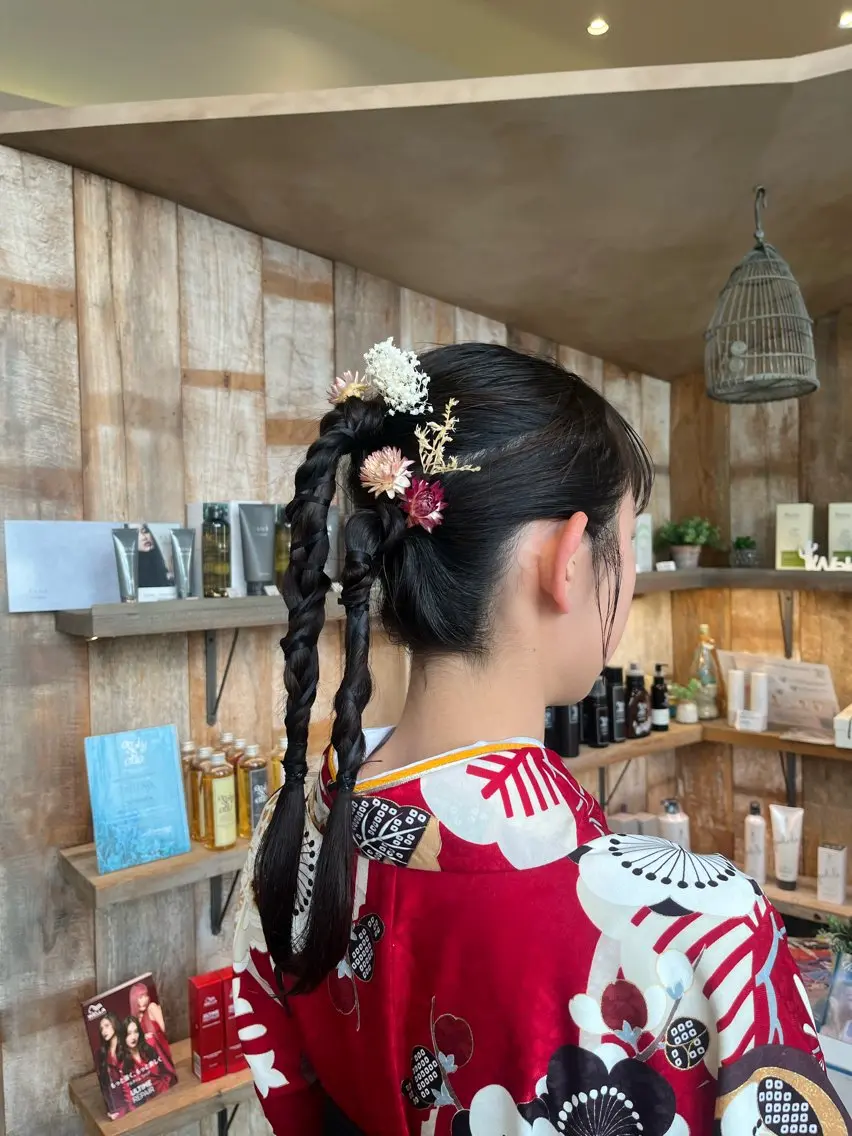 ヘアアレンジ ヘアセット 🧡艶髪・ゆるふわ style💛ミユのヘアスタイル