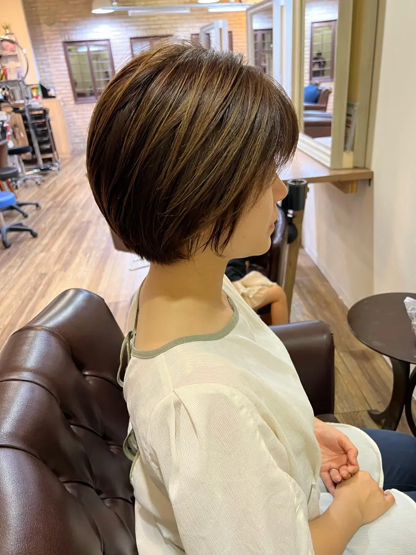 ショート 丸みショート ショートヘア 染矢 優希のヘアスタイル