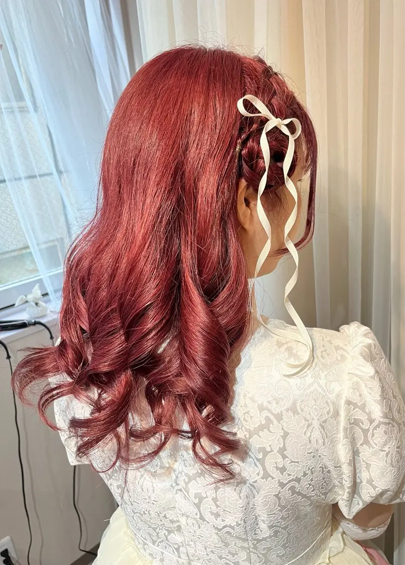 セミロング ヘアアレンジ ヘアセット Mila Akariのヘアスタイル