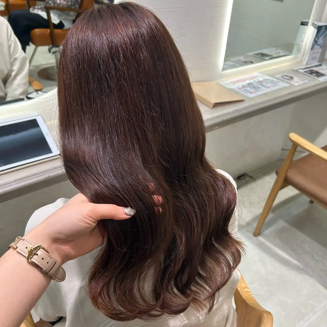 カラー ベージュカラー ヘアカラー トリートメント ナチュラル可愛い/ 艶カラー/内藤歩香のヘアスタイル