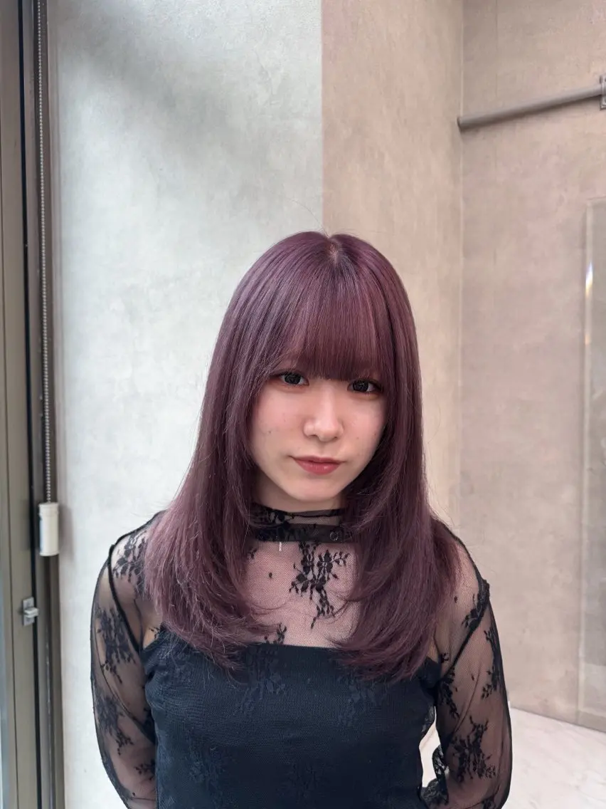 ミディアム カラー ヘアアレンジ Over hair_ misakiのヘアスタイル