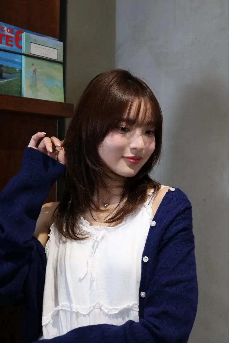 ミディアム レイヤーカット パーマ/カット ୨୧ RISAKOのヘアスタイル