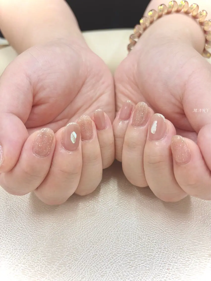 ネイル フラッシュネイル ニュアンスネイル オフィスネイル ワンカラーネイル ハンドネイル Mary nail .narumiのネイルデザイン