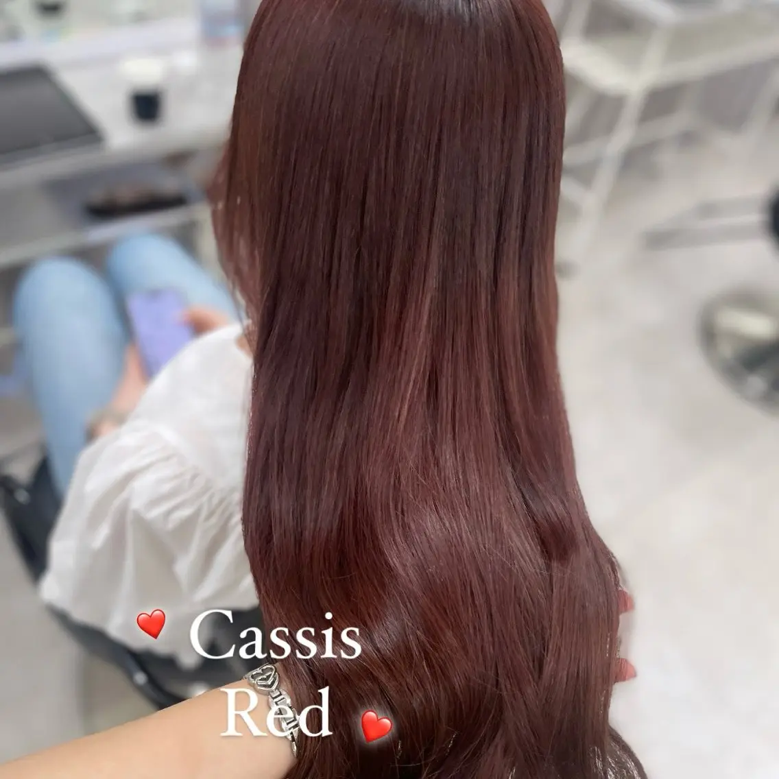 ロング ヘアカラー 前髪、顔まわりカット 🎀ゆうなのヘアスタイル