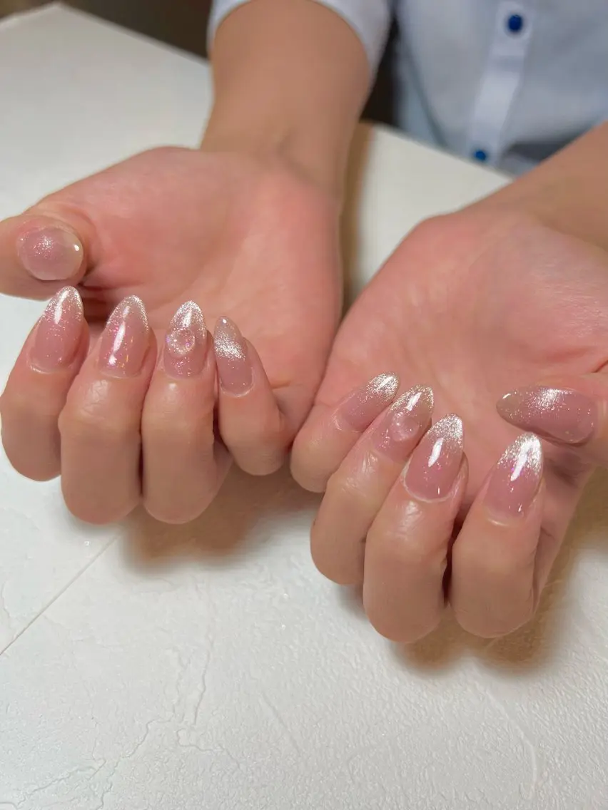 ネイル フレンチネイル マグネットネイル マグネットフレンチ nail salon y＋のネイルデザイン