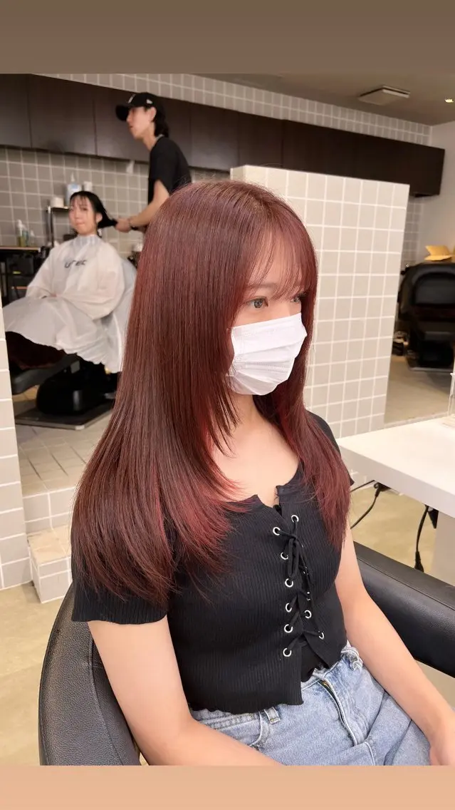 ロング カラー パーマ ヘアアレンジ メンズ 上品＆韓国風 🥀海心🥀のヘアスタイル