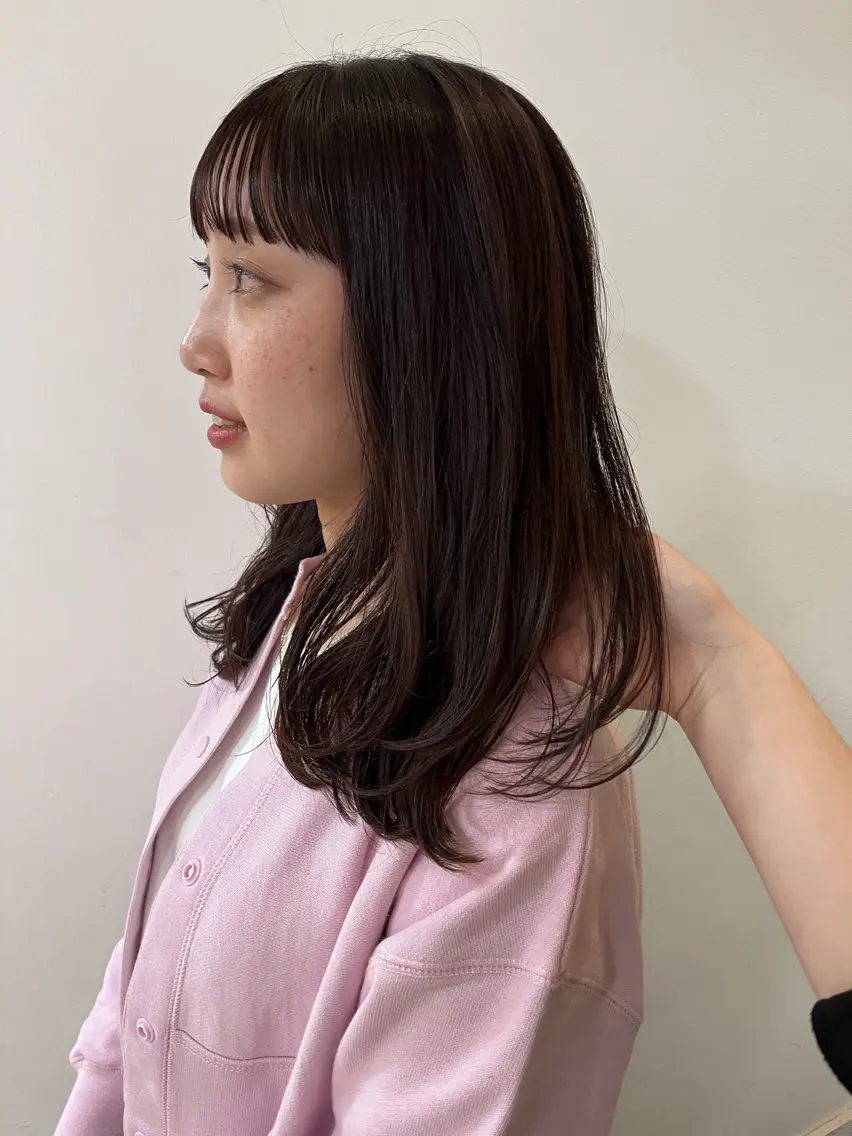 セミロング レイヤーカット 櫻間 彩心のヘアスタイル