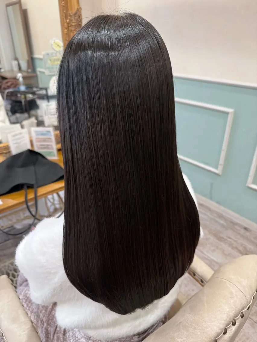 ロング カラー 髪質改善 レイヤーカット カット ヘアカラー 縮毛矯正 トリートメント 新越谷noble店長 松本拓也▶◀*.のヘアスタイル