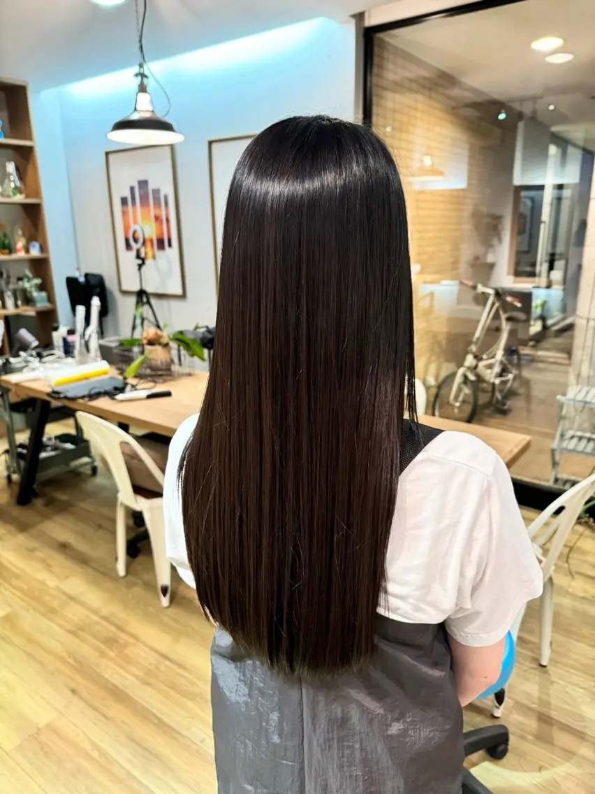 ロング カラー 髪質改善 トリートメント ツキダテ ユイのヘアスタイル