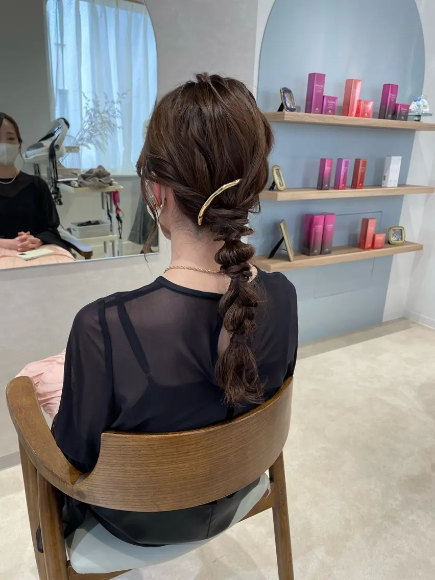 ロング ヘアアレンジ ヘアセット Osoko Hiyoriのヘアスタイル