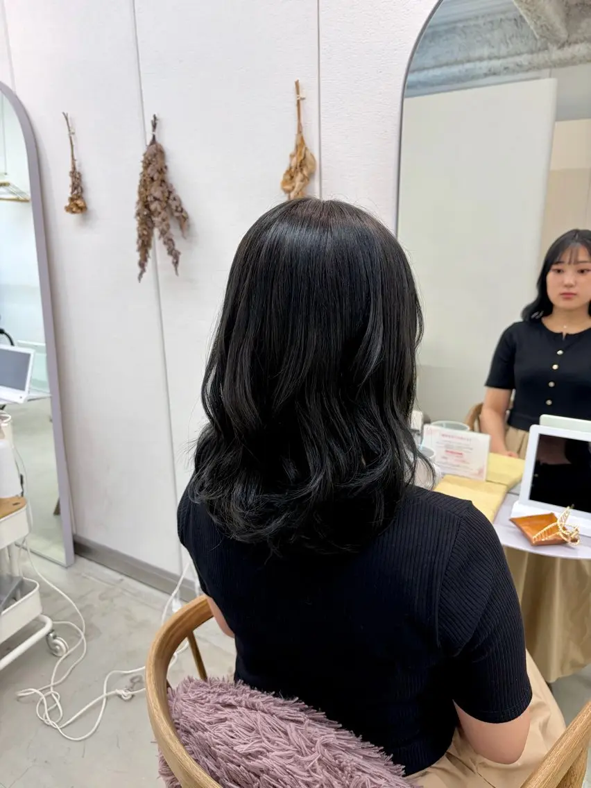ミディアム カラー ヘアカラー トリートメント 透明感カラー/名古屋 /栄/木下奈々望のヘアスタイル