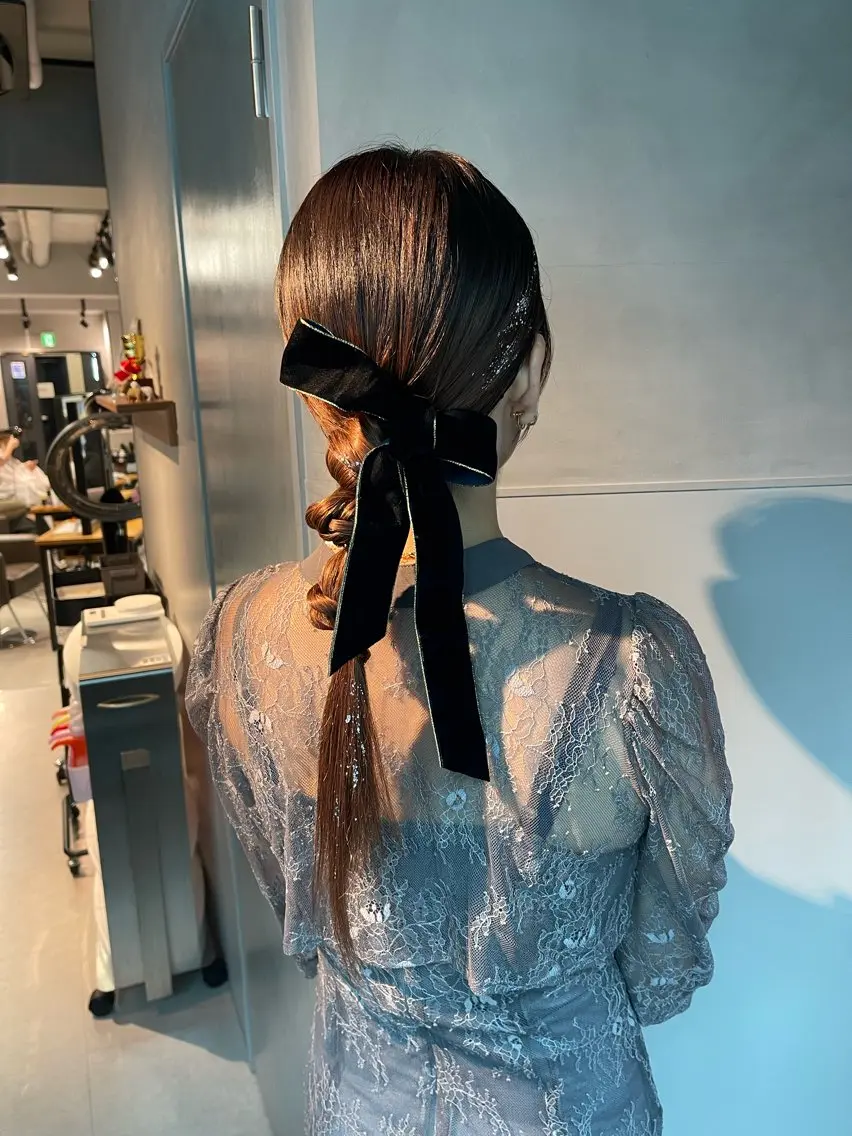ロング ヘアアレンジ ヘアセット ♡iku♡カラー 髪質改善 アレンジのヘアスタイル