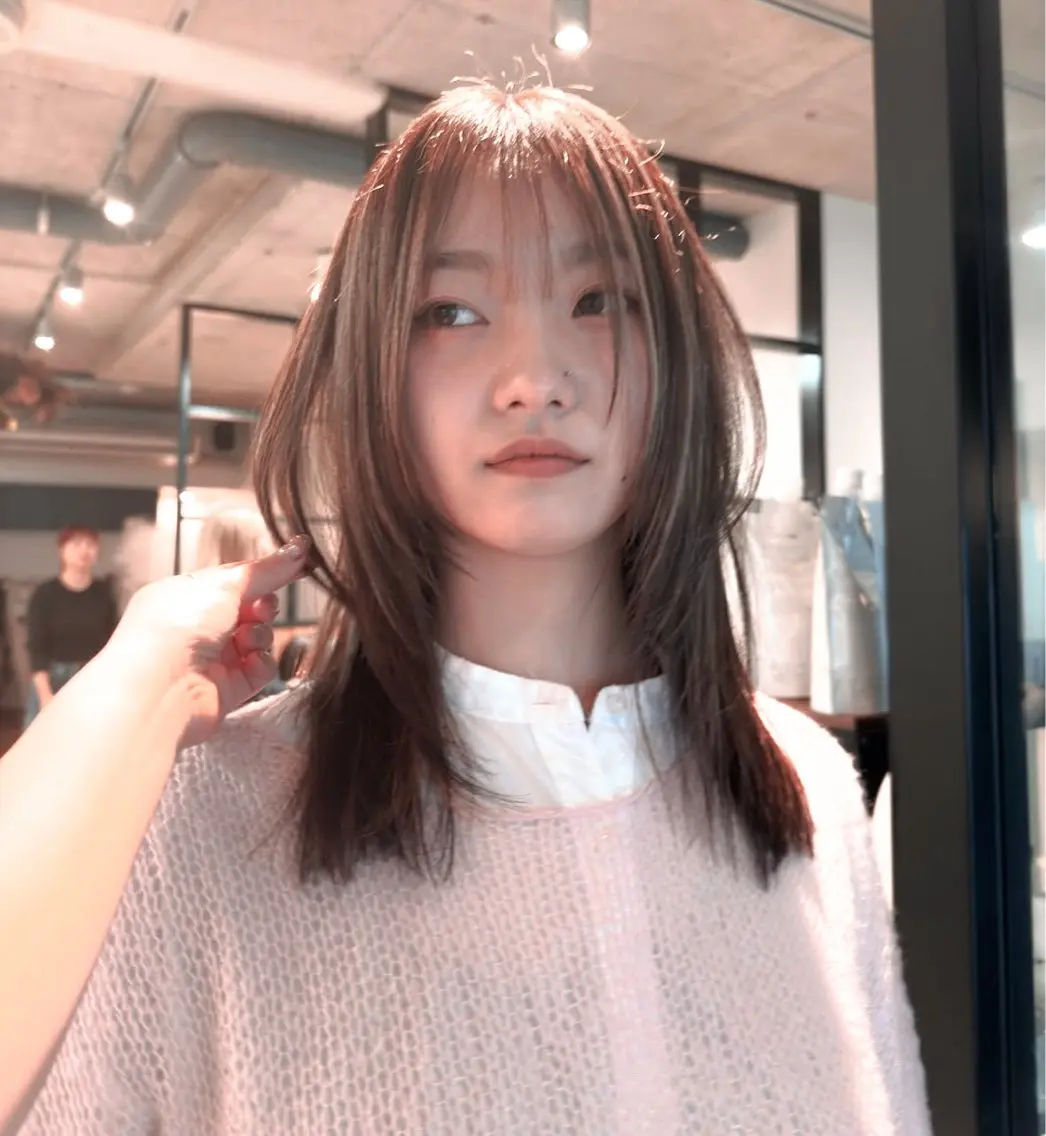 カラー ハイライトカラー saki｜パーマ ボブパーマ.メンズのヘアスタイル