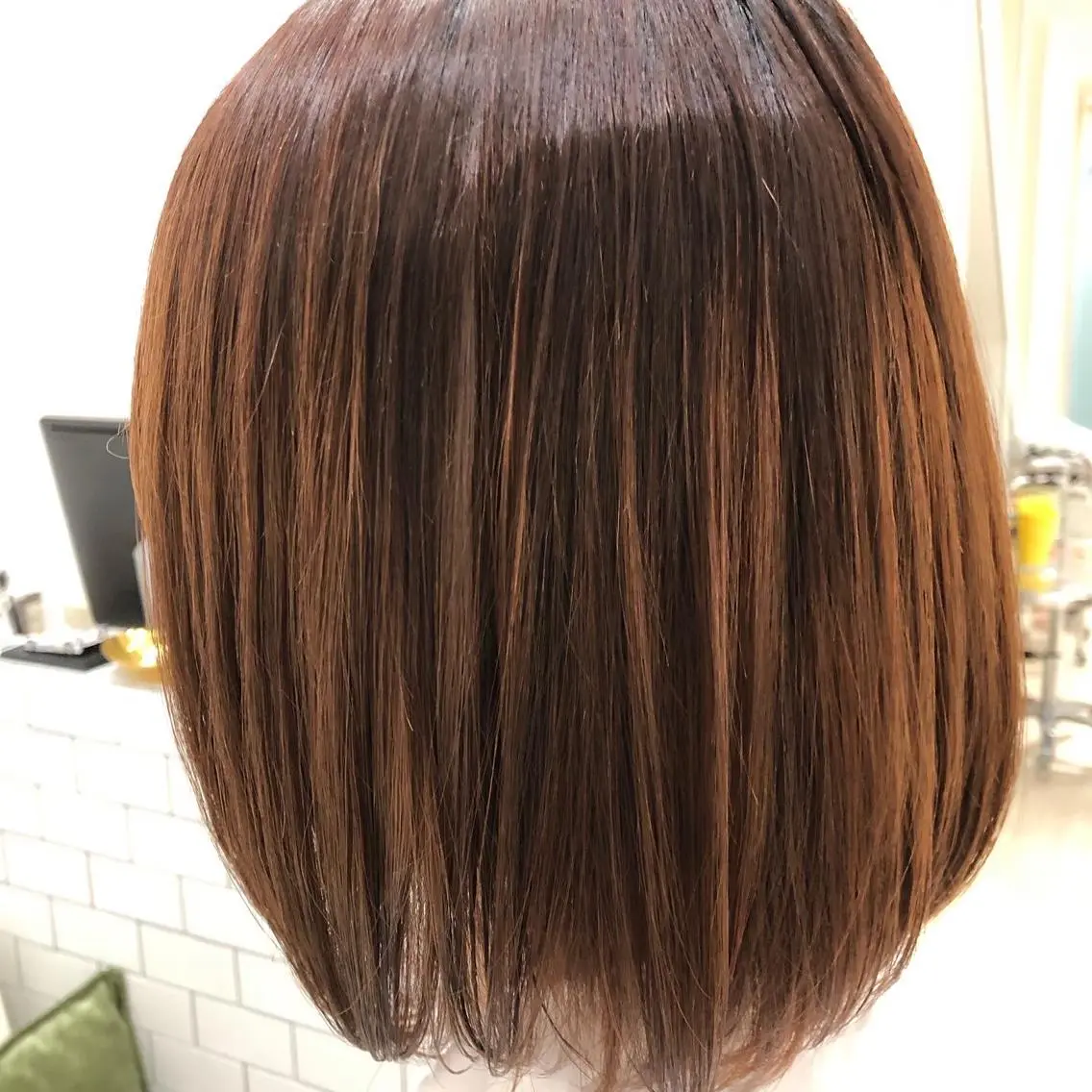 ミディアム カラー 縮毛矯正 堀井 凌平のヘアスタイル