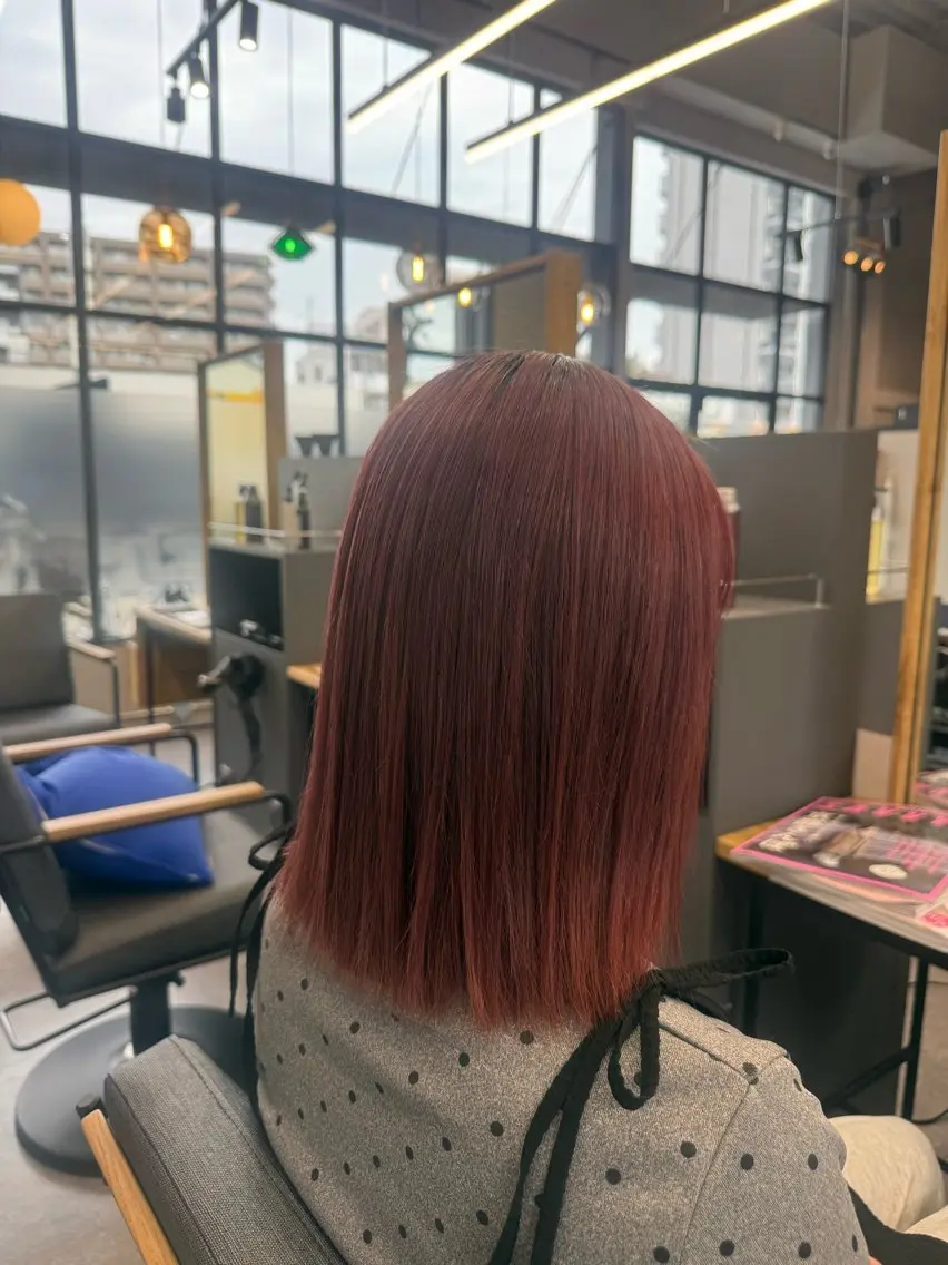 カラー ベージュカラー ピンクカラー ピンクベージュ カラーモデル┋鶴見区 ┋横堤┋陽菜実୨୧のヘアスタイル