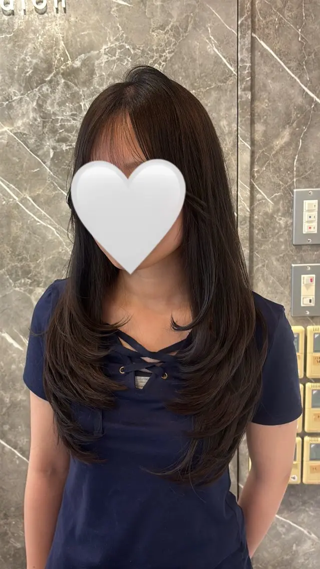 カラー カット ヘアカラー 韓国レイヤー艶カラー ブリーチ otohaのヘアスタイル