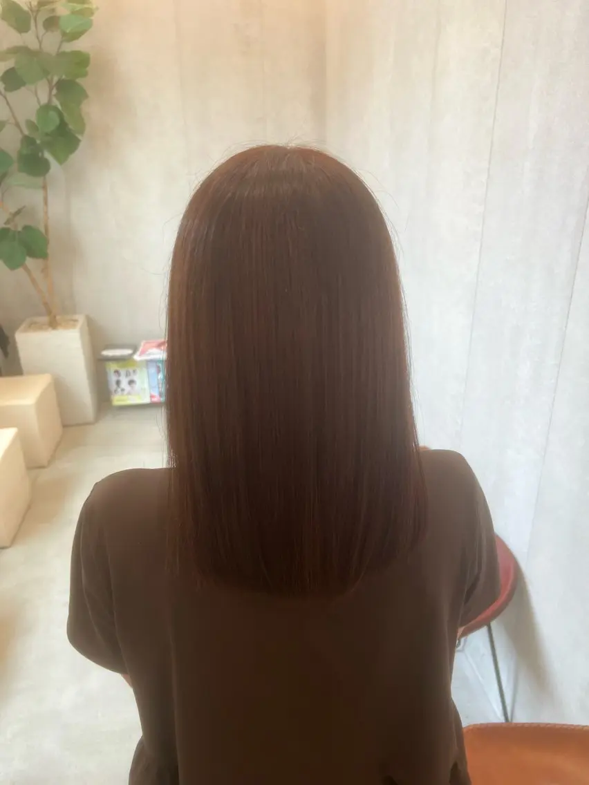ロング カラー オレンジ 山口 夕斗のヘアスタイル