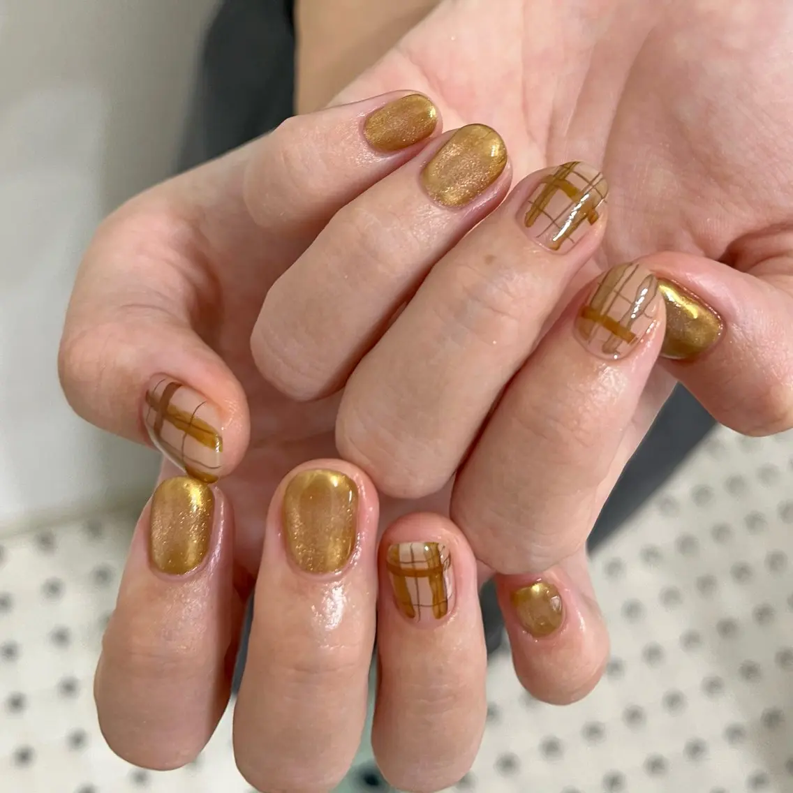 ネイル グリーン ハンドネイル vegh. nail/阿波座のネイルデザイン