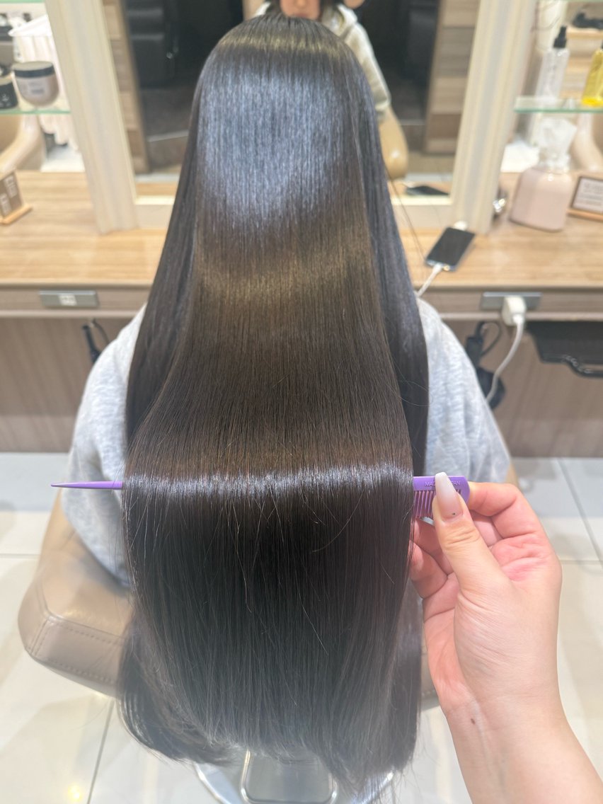 ロング 縮毛矯正 カラーモデル募集中 ヒライミハネのヘアスタイル