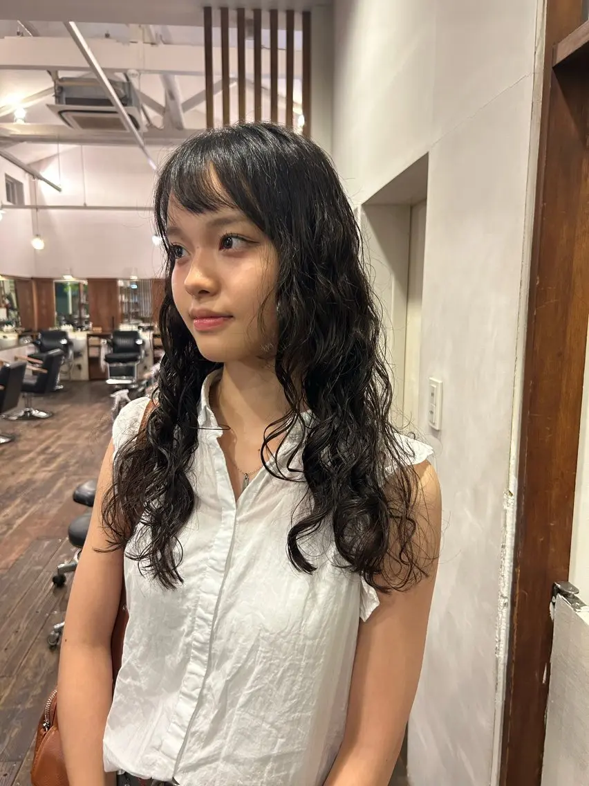 ロング パーマ パーマ MOK大阪梅田店 三ツ國 裕貴のヘアスタイル