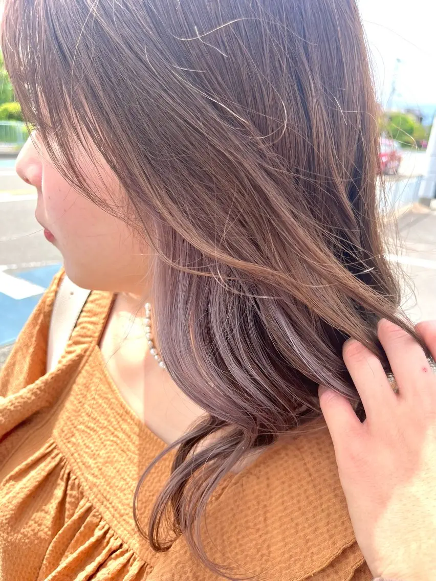 セミロング カラー インナーカラー ヘアカラー ☆Lolonois 森ノ宮《KOKU》☆のヘアスタイル