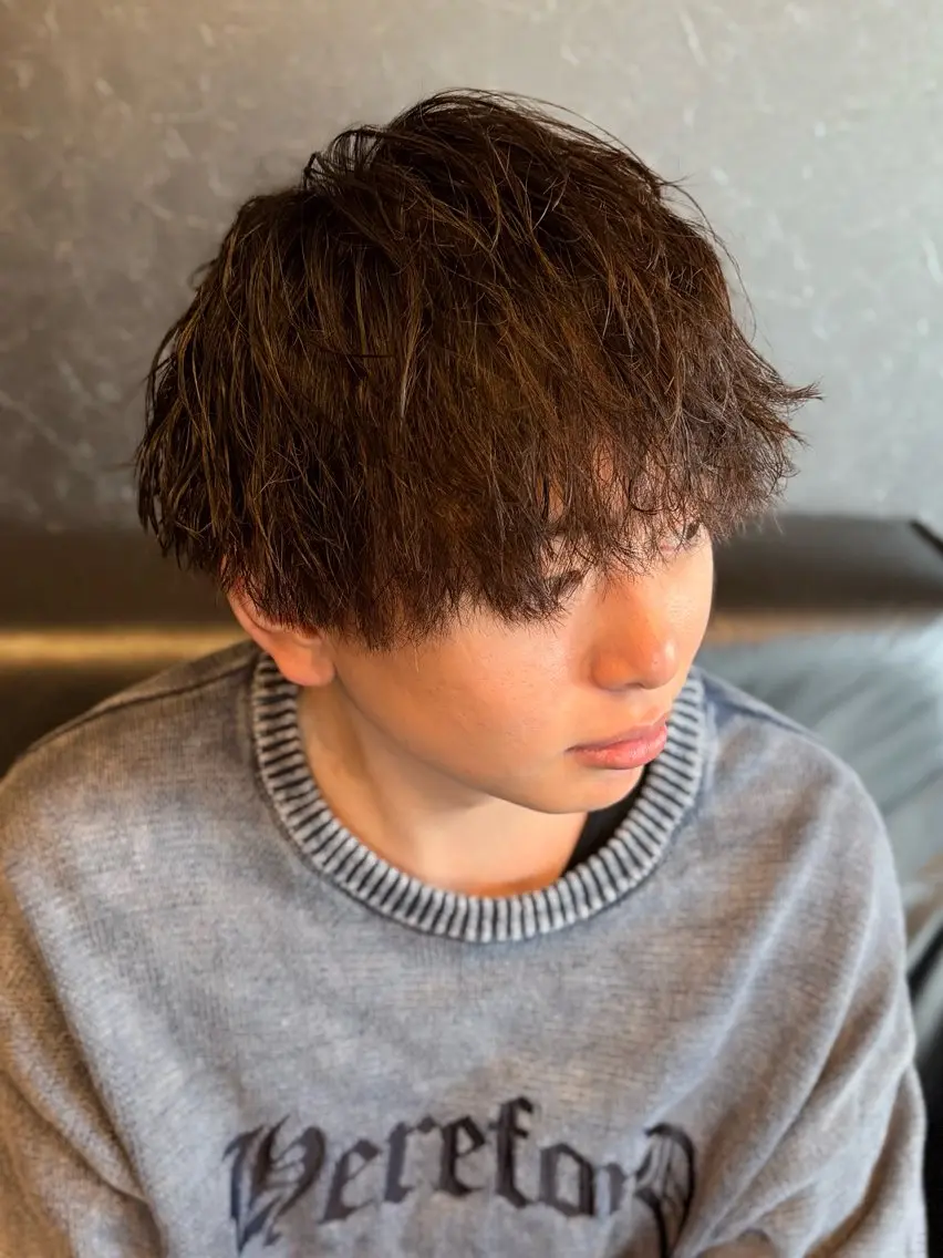 ショート パーマ メンズ メンズ特化 星野裕人のヘアスタイル