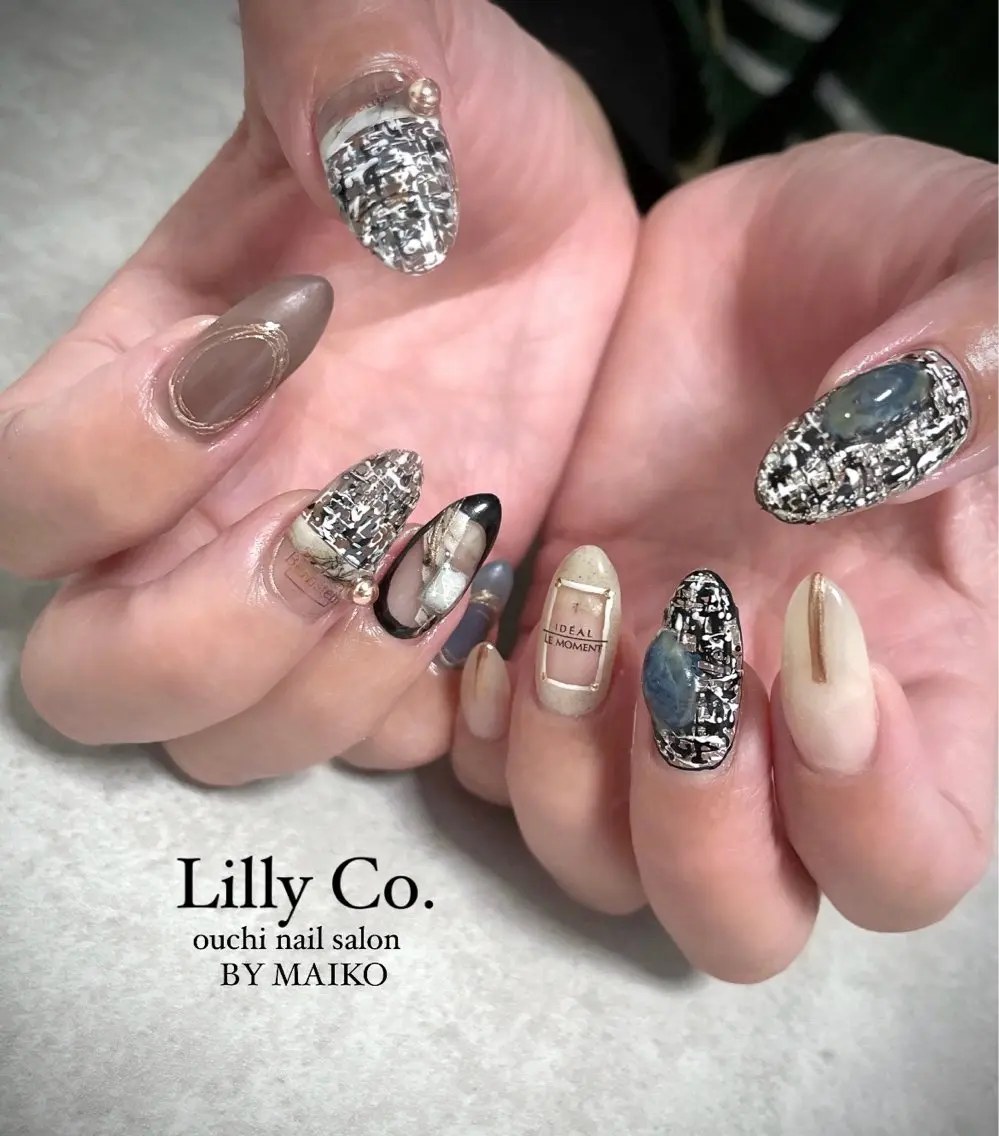 ネイル おそろいネイル ハンドネイル ハンドケア Lilly Co.のネイルデザイン