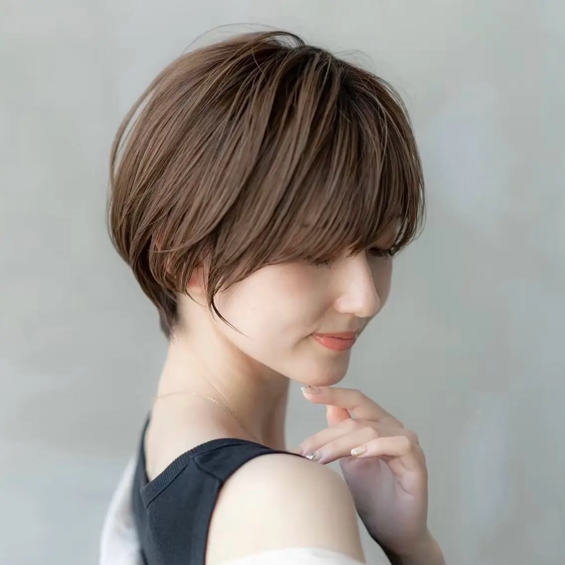 ショート カラー ショートボブ ショートレイヤー ハンサムショート 丸みショート ボブ 田中航平/渋谷ボブ/ レイヤーボブのヘアスタイル