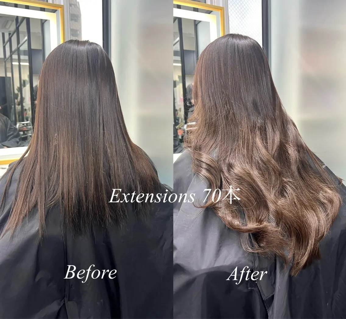 ロング カラー シールエクステ ハイトーンカラー エクステ ヘアカラー エクステ シールエクステ特化 ハイトーン、NANAのヘアスタイル