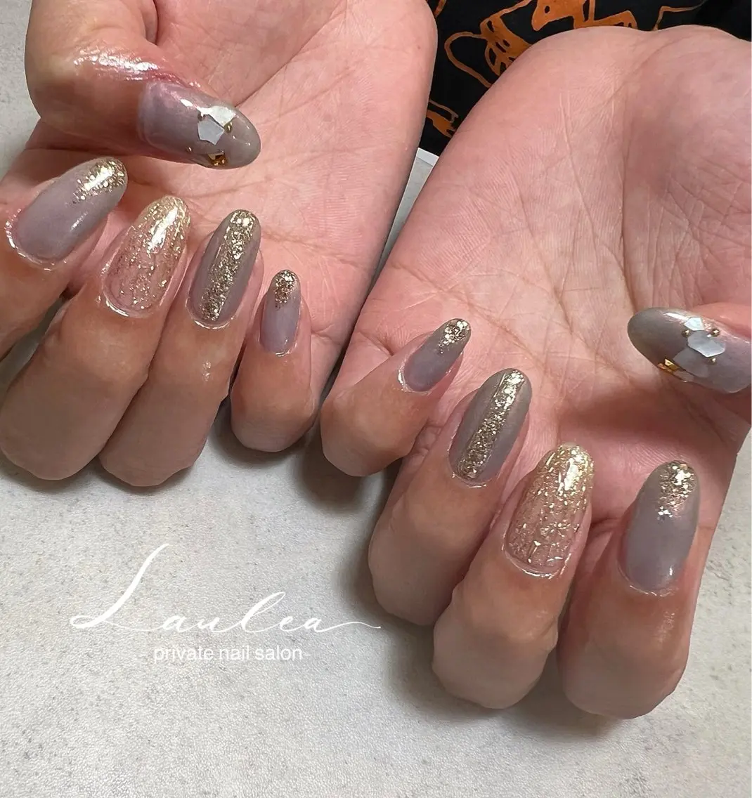 ネイル フットネイル ジェルネイル 韓国ネイル ワンホンネイル ハンドネイル nail salon Lauleaのネイルデザイン