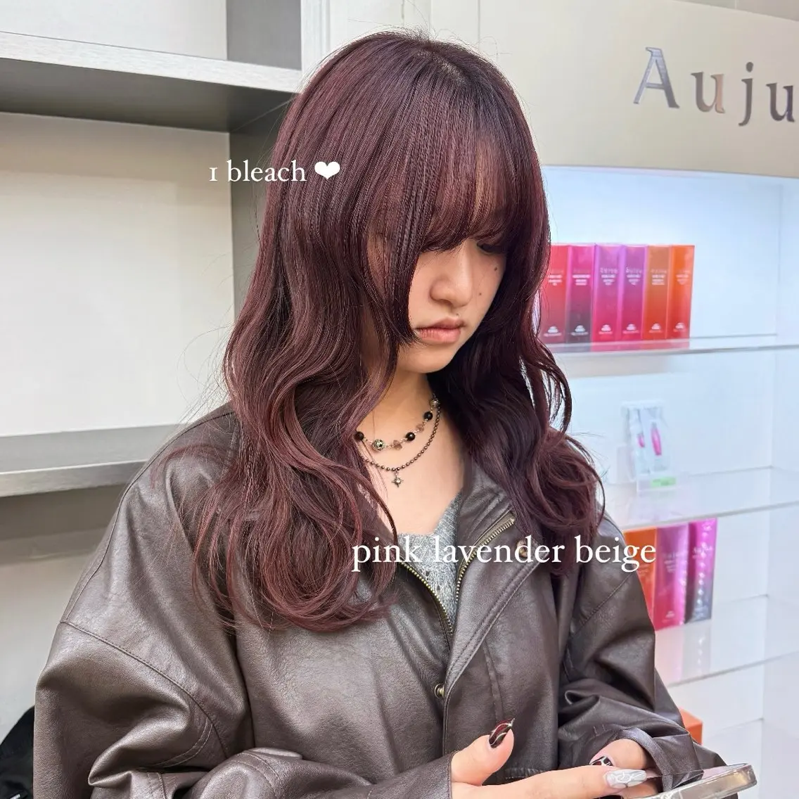 セミロング カラー ベージュカラー ラベンダーカラー ラベンダーベージュ ピンクカラー ピンクラベンダー 🍒暖色✖️レイヤー ／Haruna🍒のヘアスタイル