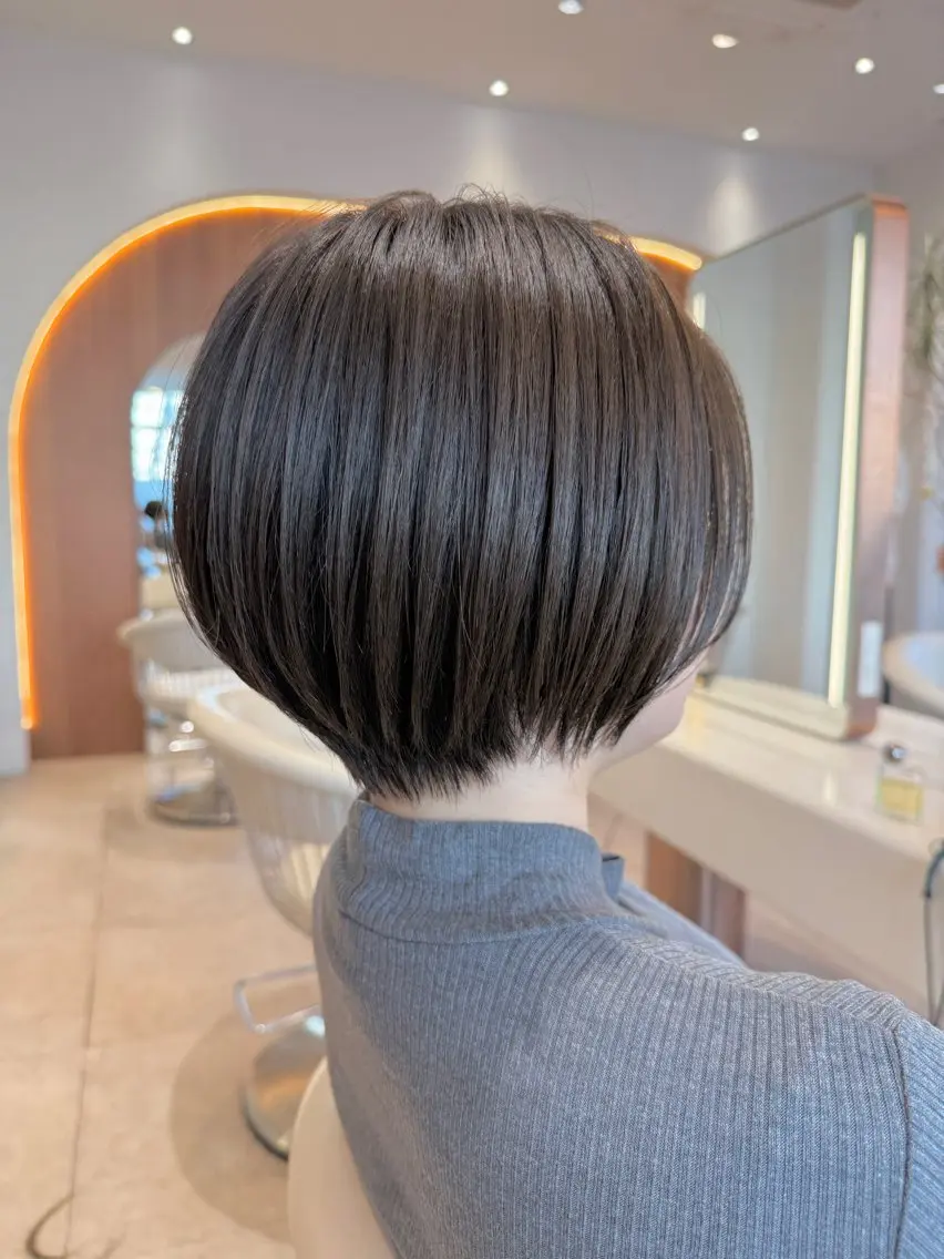ショート カラー カット ヘアカラー トリートメント 田中航平/渋谷ボブ/ レイヤーボブのヘアスタイル