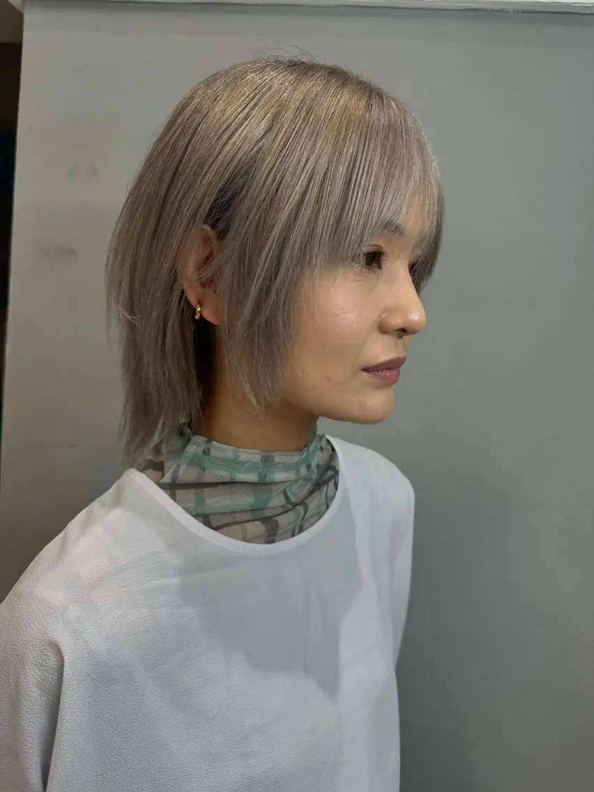 ショート カラー ヘアカラー トリートメント gisel エリナのヘアスタイル