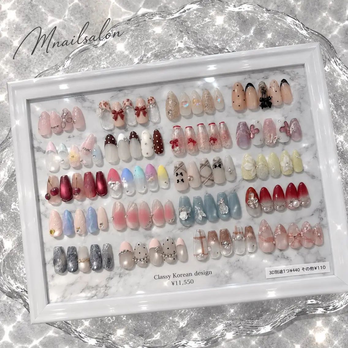 ネイル 韓国ネイル ワンホンネイル ハンドネイル Mnailsalon フィルイン対応サロンのネイルデザイン