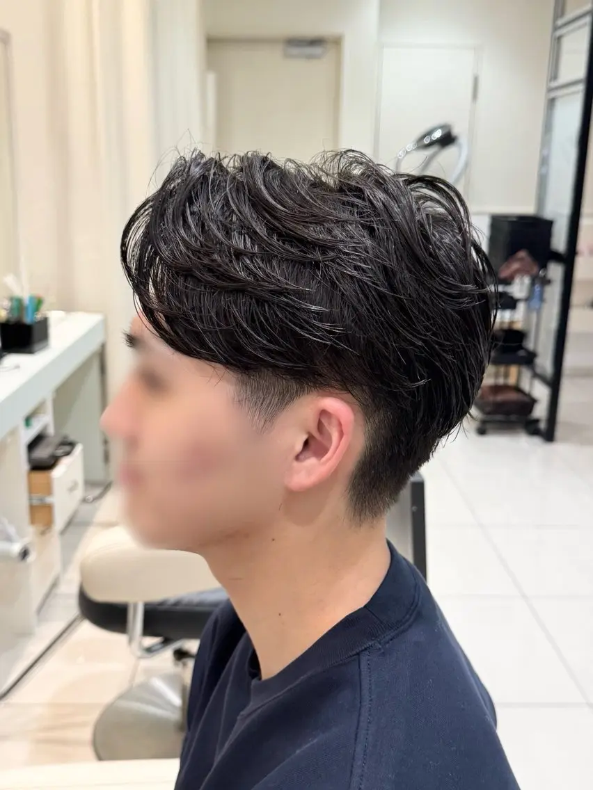 パーマ メンズ カット パーマ 【𝐀𝐬𝐡-池袋 】ひな💭🎀のヘアスタイル