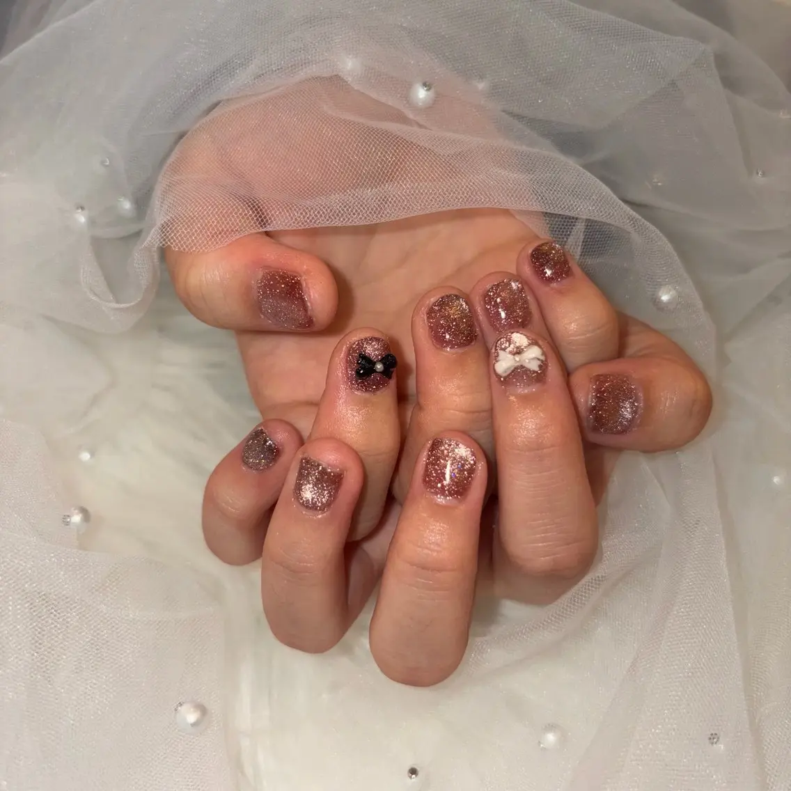 ネイル リボン ハンドネイル NOA nail yuukiのネイルデザイン