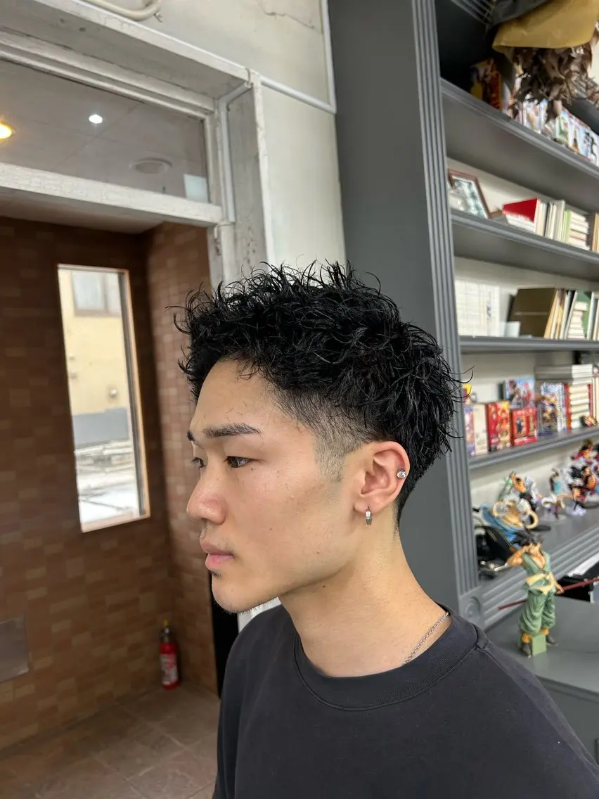 パーマ メンズ カット パーマ トリートメント ヘアセット HANGOUT/だん 短髪指名No.1のヘアスタイル